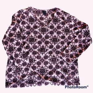 Vtg y2k Purple Snowflake Fleece sweatshirt